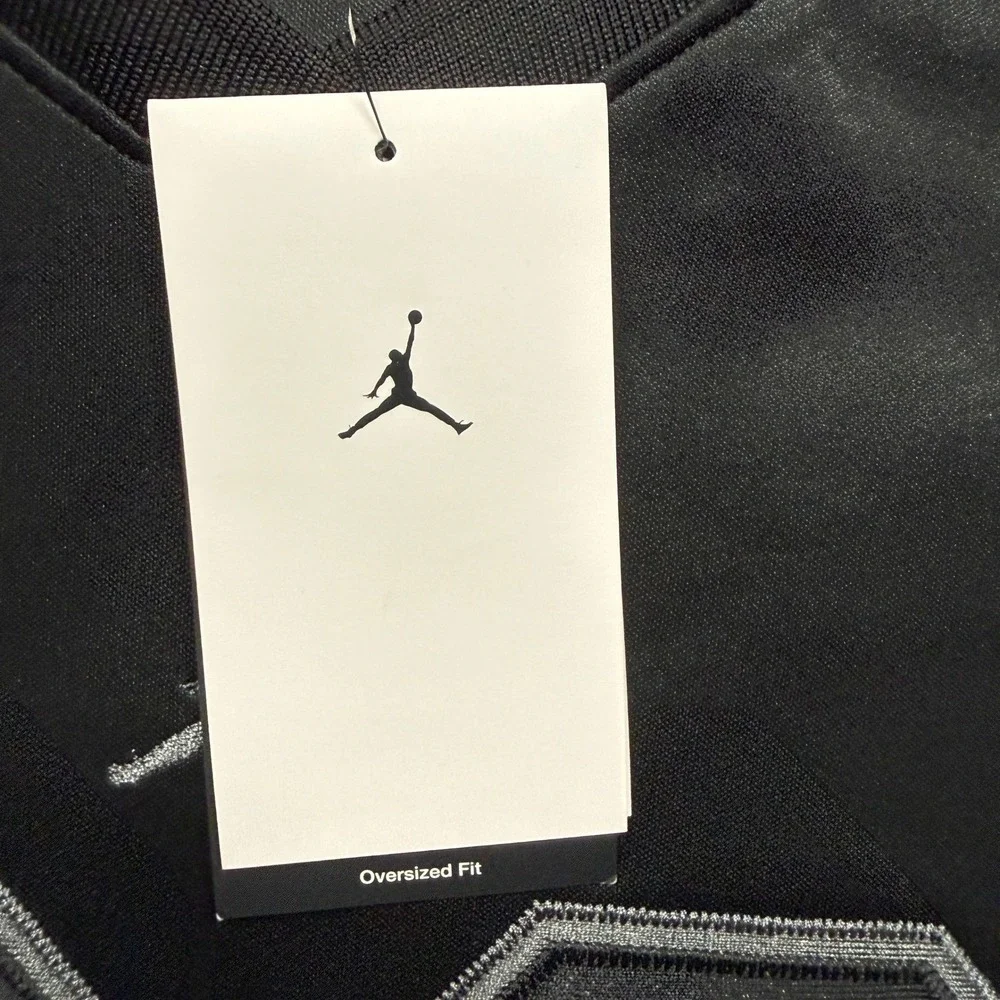 Jordan Oversized Shooting Shirt Jersey Mens XL Black Silver HV0109-010